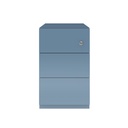 Cajonera móvil Bisley Note con 1 cajón personal y 1 de archivo en color azul claro