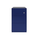 Cajonera móvil Bisley Note con 1 cajón personal y 1 de archivo en color azul oscuro
