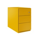 Cajonera móvil Bisley Note con 1 cajón personal y 1 de archivo en color amarillo oro