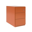Cajonera móvil Bisley Note con 1 cajón personal y 1 de archivo en color naranja