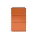 Cajonera móvil Bisley Note con 1 cajón personal y 1 de archivo en color naranja