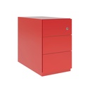 Cajonera móvil Bisley Note con 1 cajón personal y 1 de archivo en color rojo cardenal