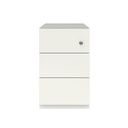 Cajonera móvil Bisley Note con 1 cajón personal y 1 de archivo en color blanco tiza