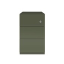 Cajonera móvil Bisley Note con 1 cajón personal y 1 de archivo en color verde militar