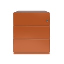 Cajonera móvil Bisley Note con 1 cajón personal y 1 de archivo en color naranja