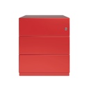 Cajonera móvil Bisley Note con 1 cajón personal y 1 de archivo en color rojo carmesí