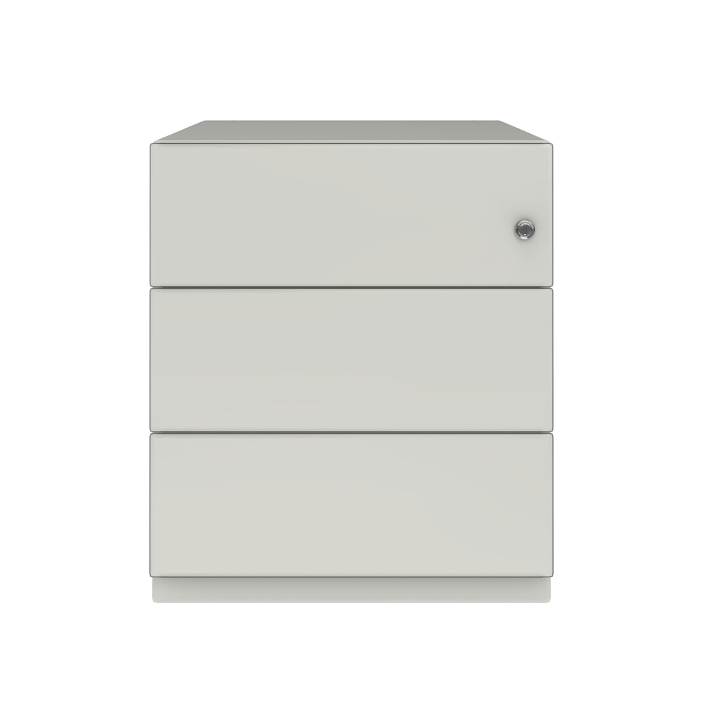 Cajonera móvil Bisley Note con 1 cajón personal y 1 de archivo en color blanco tiza