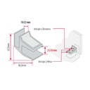 Pinza para sujetar el panel divisorio al tablero de la mesa