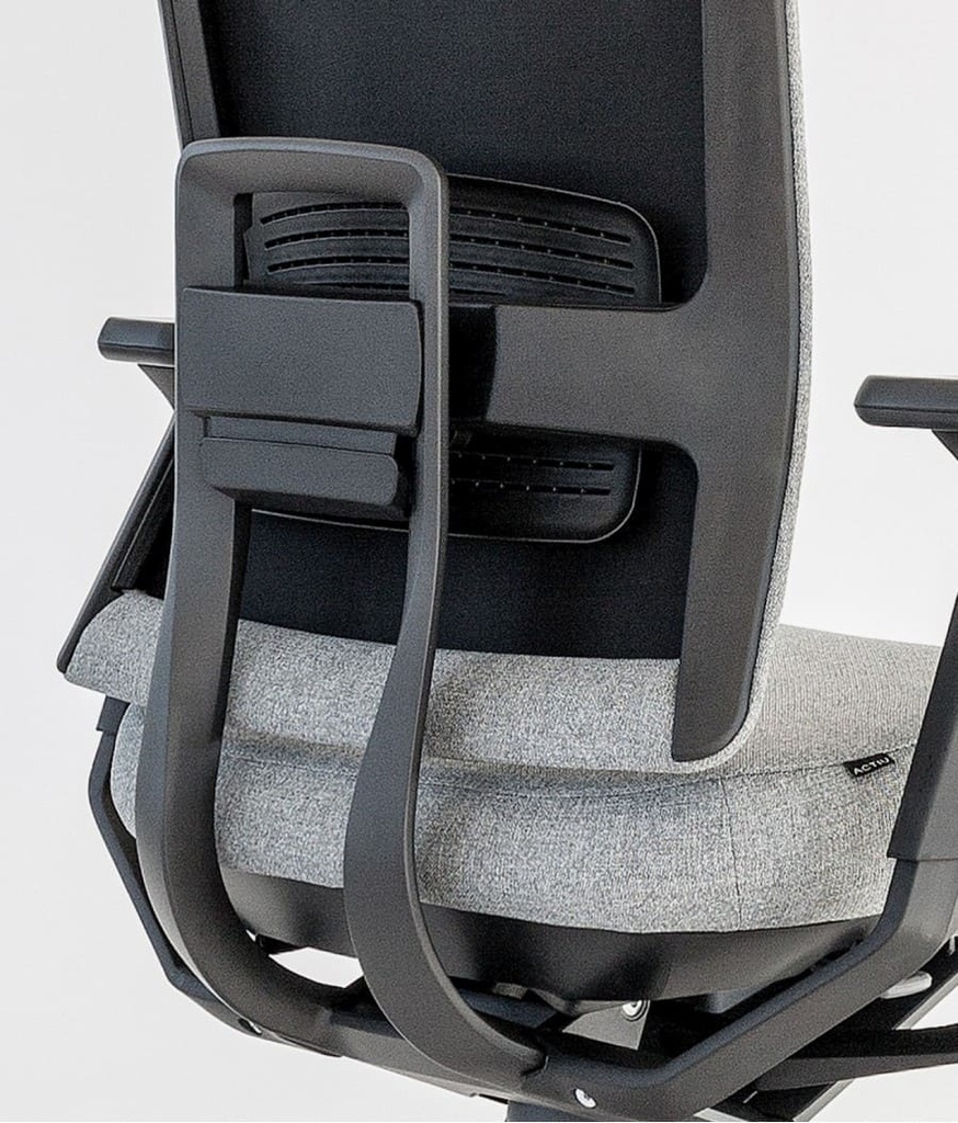 Silla TNK Flex tapizada en gris