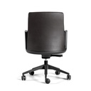 Silla de oficina en piel de vaca color negro
