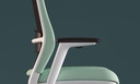 Silla ergonómica de oficina A+S Work tapizada en color turquesa