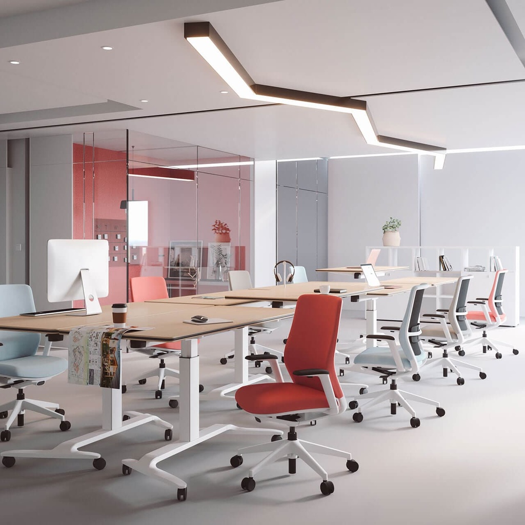 Oficina con silla ergonómica de oficina A+S Work de colores variados