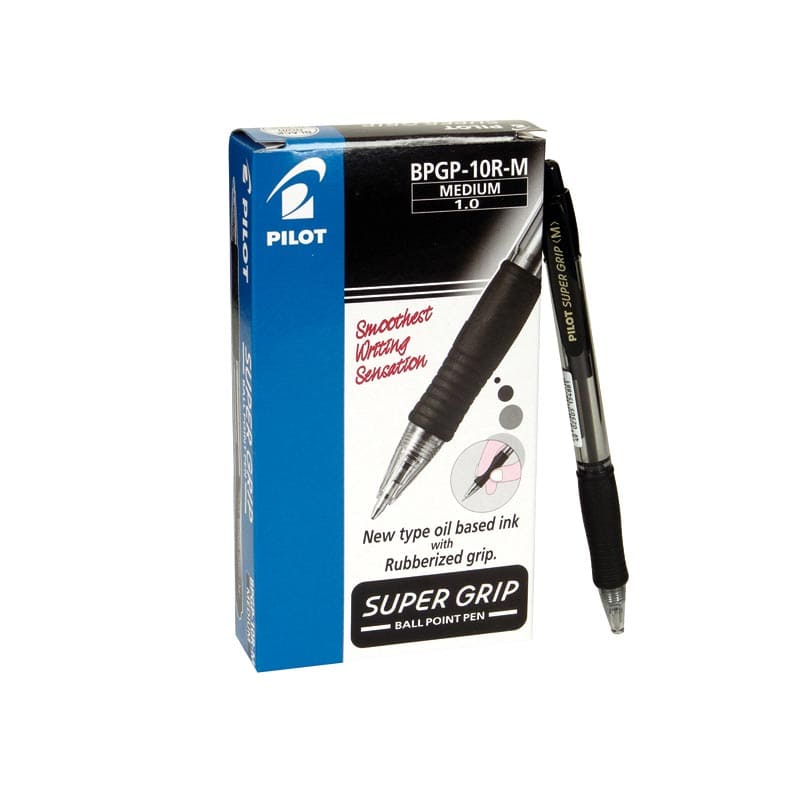 Caja de 12 bolígrafos Pilot Super Grip color azul