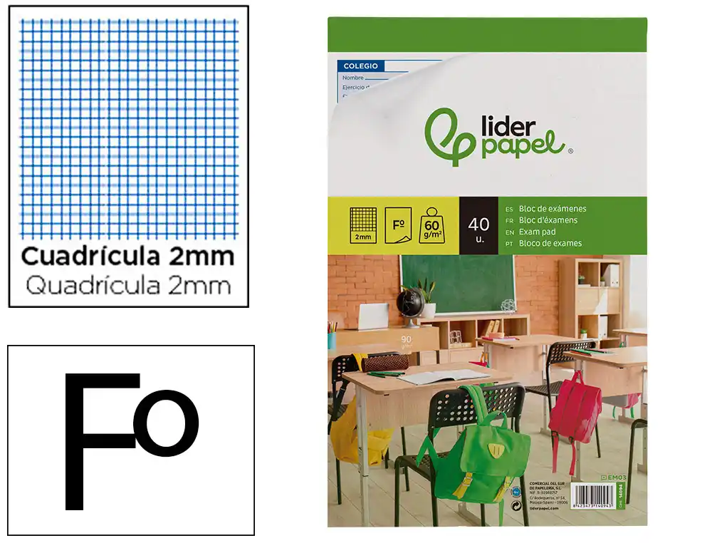 Bloc de papel milimetrado A4