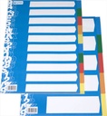 Separadores de plástico de colores 5 hojas Folio Grafoplás