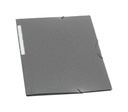 Carpeta de gomas plástico con tres solapas Folio gris Poligraf