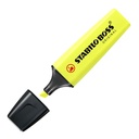 Rotulador fluorescente Stabilo Boss amarillo con su tapón retirado
