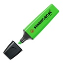 Marcador fluorescente Stabilo Boss verde original con tapón abierto