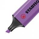 Punta biselada del rotulador fluorescente Stabilo Boss violeta original