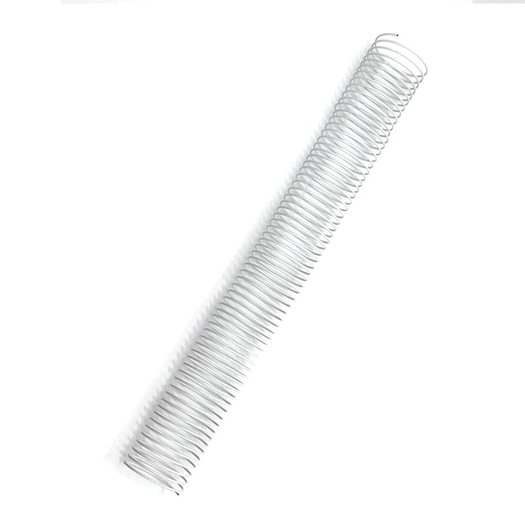 La espiral metálica para encuadernar blanco 40 mm de diámetro con paso 5:1 se distribuye en cajas de 30 espirales