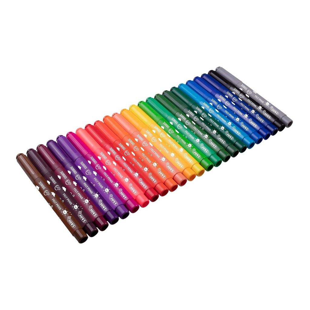 Estuche rotuladores escolares Jovi 24 unidades punta gorda lavables