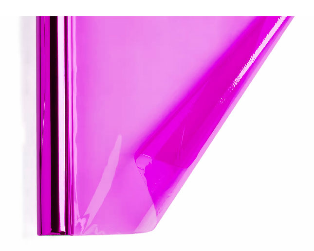 25 hojas de 50 x 65 cm de papel celofán rosa troqueladoen rollo de 0,50 x 16,25 m