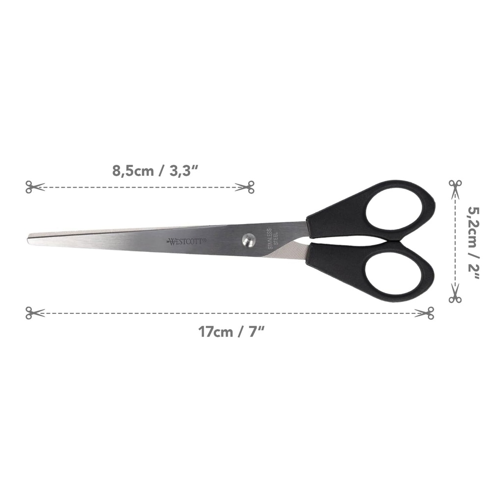 Medidas de tijeras de oficina 17 cm Westcott