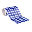 Rollo de gomets adhesivos adhesivos circulares 15 mm azules en rollo Liderpapel