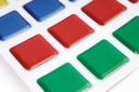 Gomets adhesivos 3D cuadrados 20 mm 4 colores (Blíster 24 unidades)