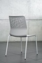 Silla Urban Block 10 con 4 patas apilables blancas