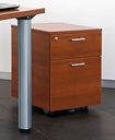 Cajonera móvil de melamina Actiu 1 cajón de archivo y 1 personal J840 con mesa Cool en acabado castaño