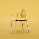 Silla Spacio de Actiu amarilla con brazos