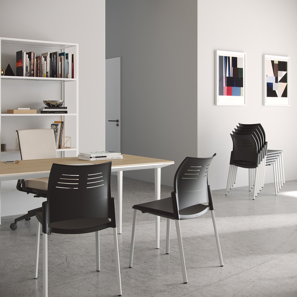 Silla Spacio de Actiu en negro