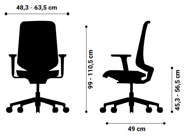 Medidas de la silla Dot.Home Black Express