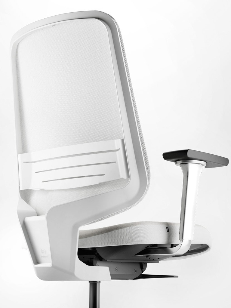 Silla Dot.Home White Express con refuerzo lumbar y brazos de aluminio