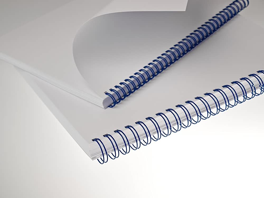 Documento encuadernado con wire-O Renz nº4 en bobina de color azul