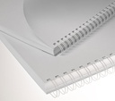 Documento encuadernado con wire-O Renz nº7 en bobina de color blanco