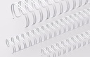 Muestra de acabado del wire-O Renz nº20 en bobina de color blanco