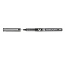 Caja de 12 bolígrafos tipo rotulador roller de tinta líquida Pilot V5 en color negro