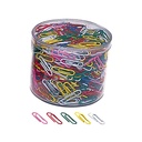 Bote con 1000 clips de colores