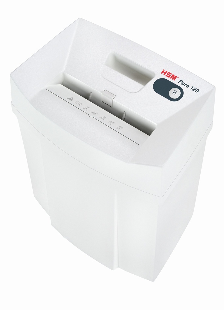 Destructora HSM Pure 120 cabezal con corte en partículas de 4 x 25 mm.