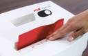 Destructora HSM Pure 120 con sistema de seguridad y corte en partículas de 4 x 25 mm.