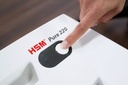 Destructora con papelera HSM Pure 220 con corte en partículas de 4 x 25 mm.