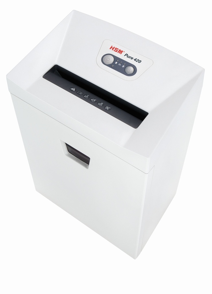 Destructora de papel HSM Pure 420 con corte en tiras de 3,9 mm.