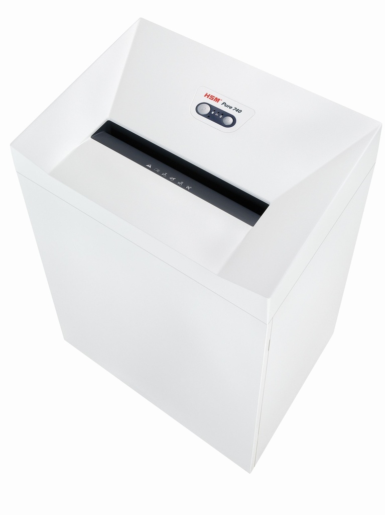 Destructora de documentos HSM Pure 720 con cabezal de corte en partículas de 4,5 x 30 mm.