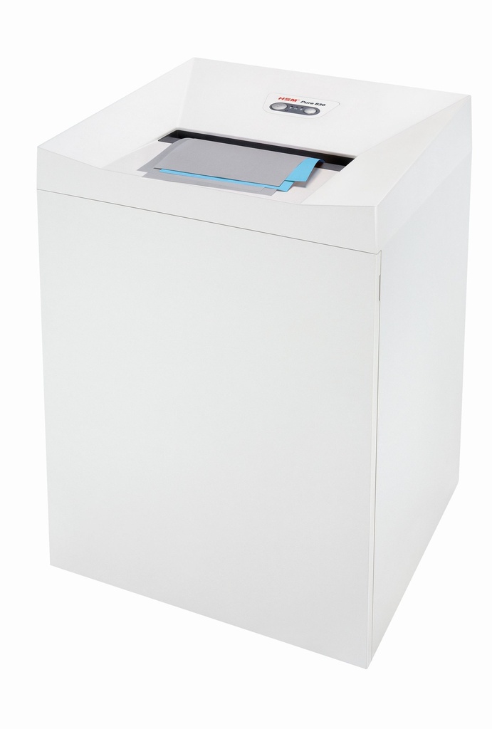 Destructora de papel HSM Pure 830 con corte en tiras de 3,9 mm.