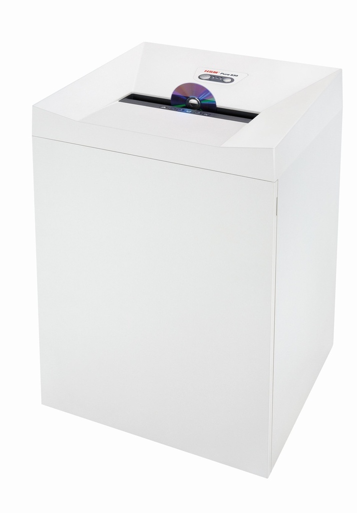 Destructora de CD HSM Pure 830 con corte en tiras de 3,9 mm.