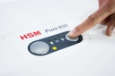 Destructora con ahorro de energía HSM Pure 830 con corte en tiras de 3,9 mm.