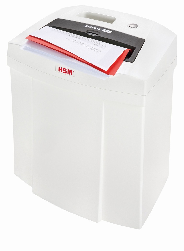 Destructora de documentos para despacho con corte en tiras de 3,9 mm.