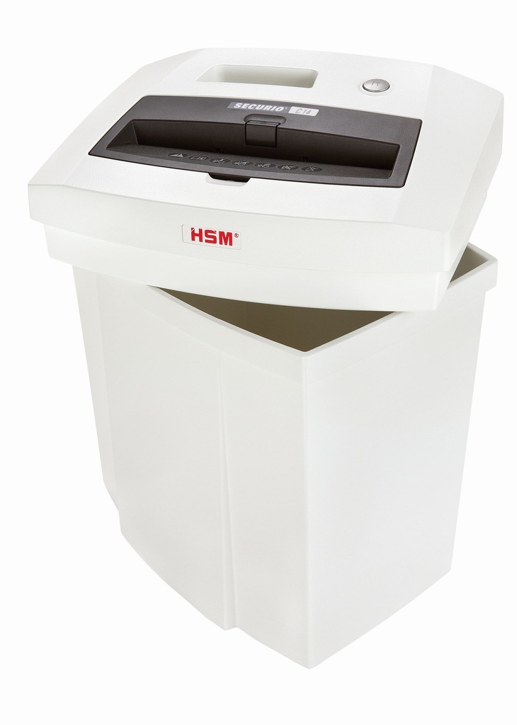 Destructora de tarjetas personal con cabezal extraíble para fácil vaciado de la papelera con corte en tiras de 3,9 mm.